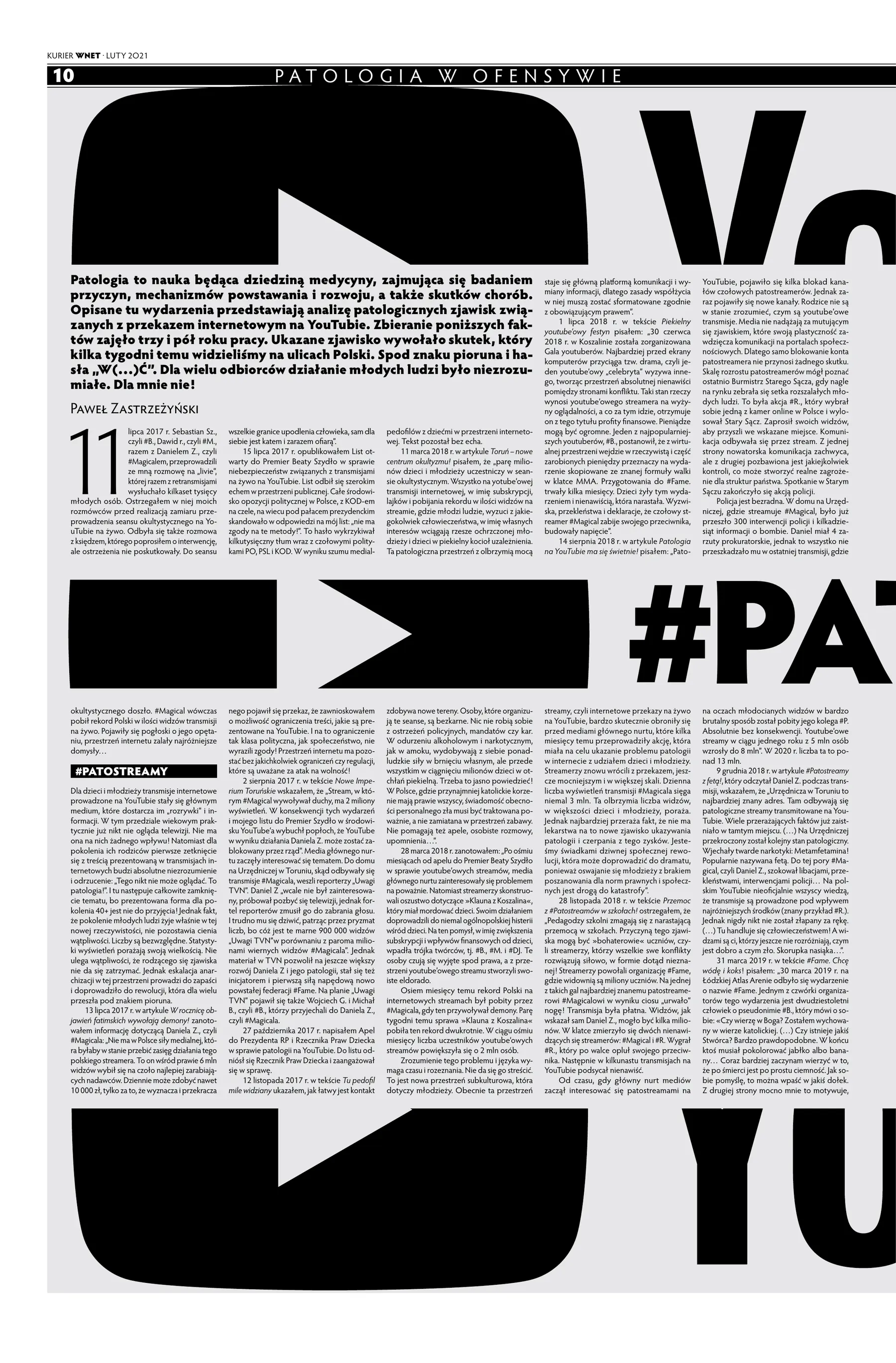 Artykuł Patologia SA Pawła Zastrzeżyńskiego w Kurierze WNET