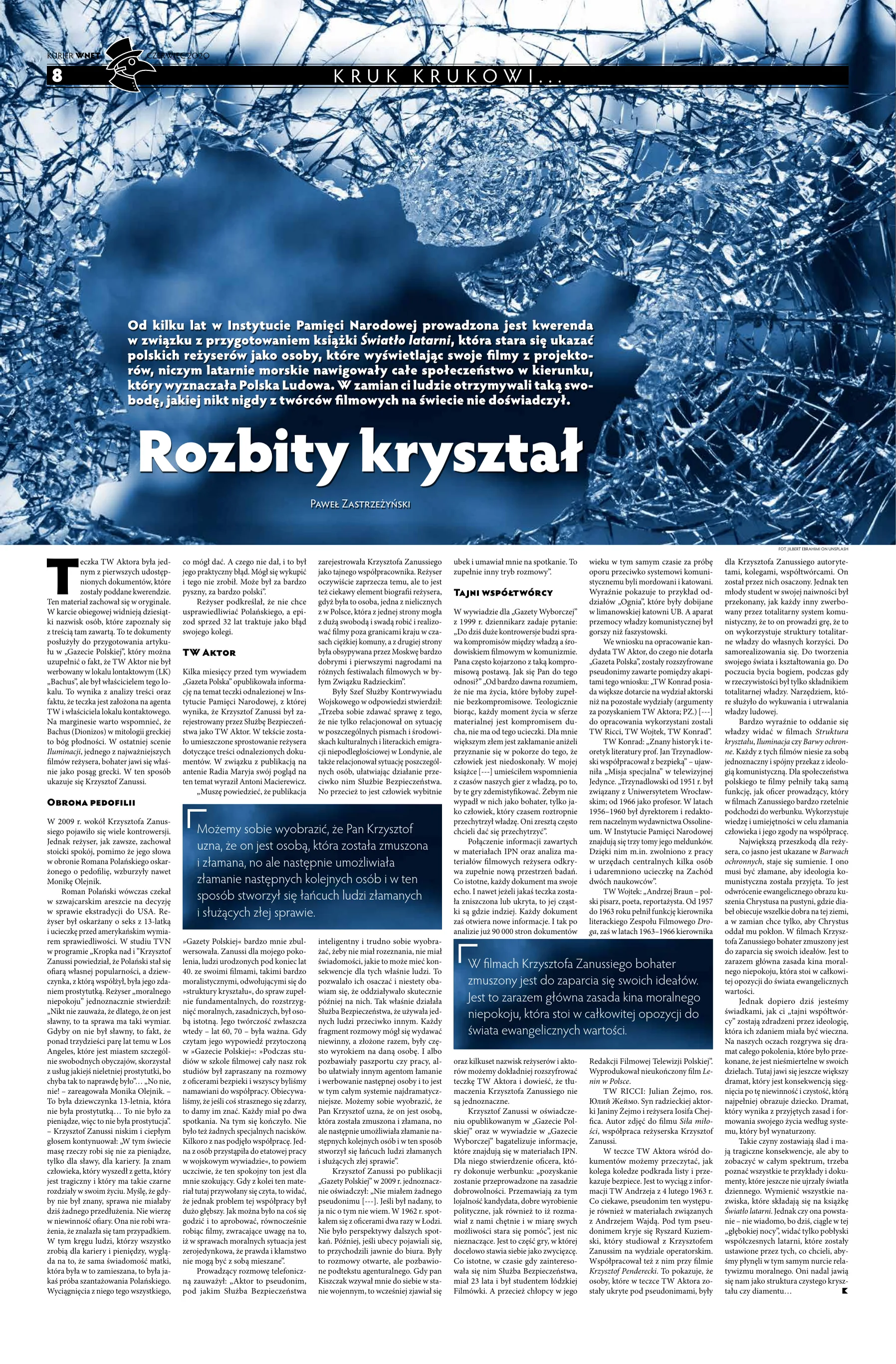 Artykuł Rozbity kryształ Pawła Zastrzeżyńskiego w Kurierze WNET