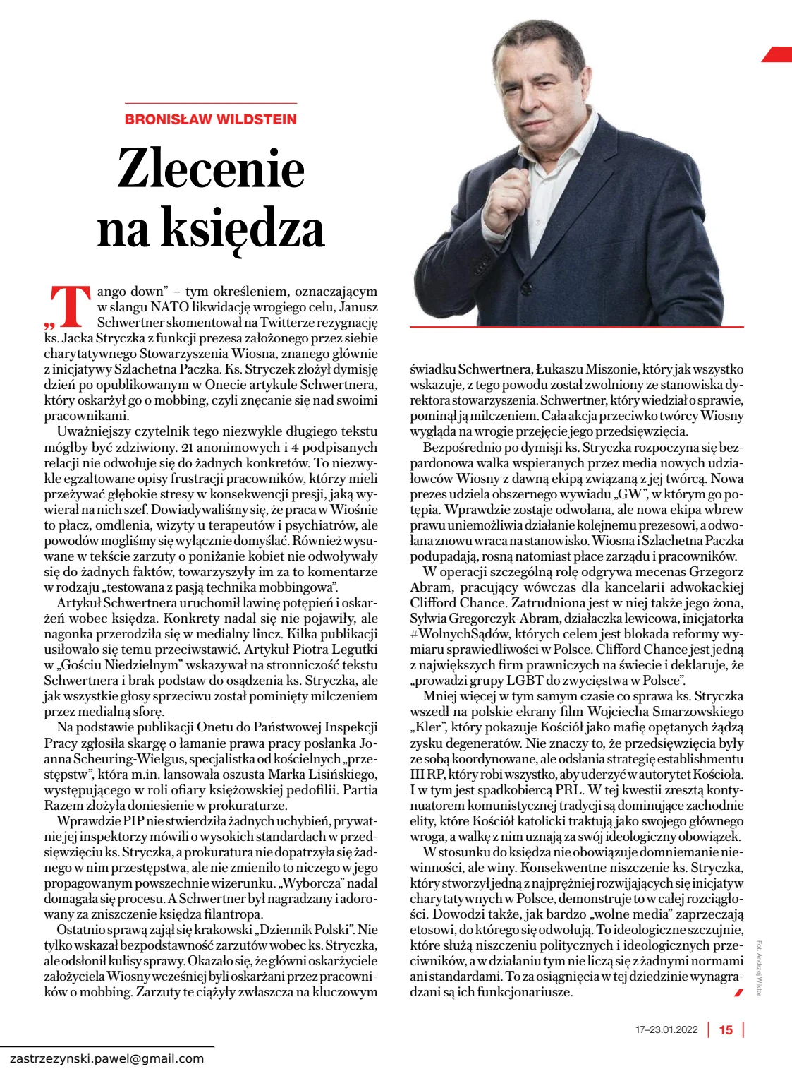 Podgląd publikacji: Zlecenie na księdza – Bronisław Wildstein
